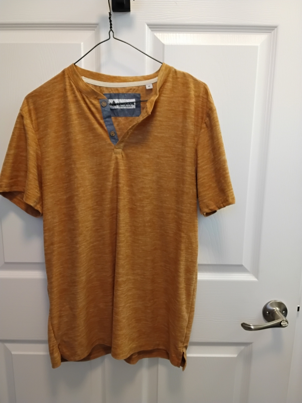 TALLWOODS‎ Mens Rust Henley Tee Shirt Size M